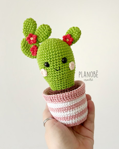 Vaso de Cacto - Amigurumi