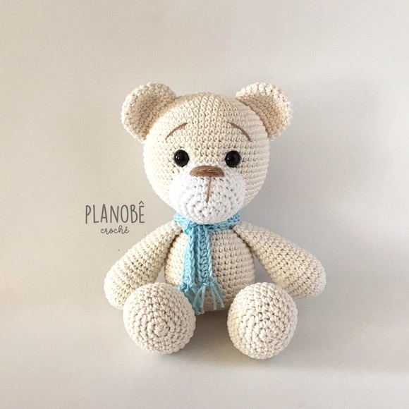 Ursinho Teddy Baby [Natural] - Amigurumi Crochê