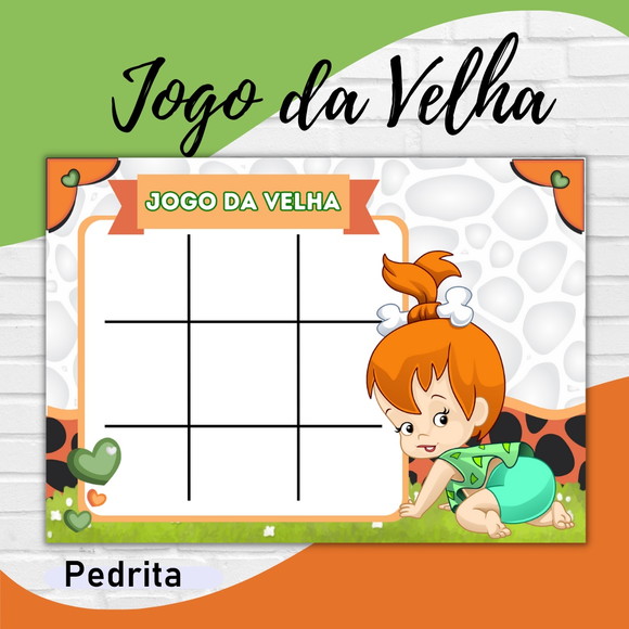 Kit 20 Jogo da Velha Personalizado - Pedrita