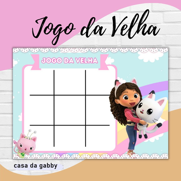 Kit 20 Jogo da Velha Personalizado - Casa da Gabby