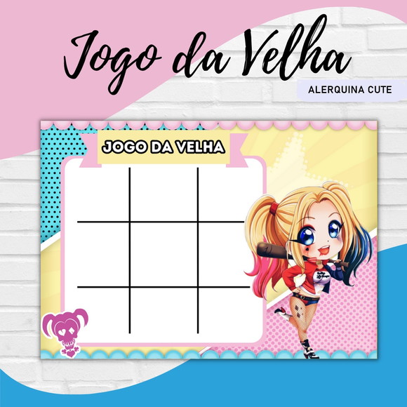 Kit 20 Jogo da Velha Personalizado - Alerquina Cute