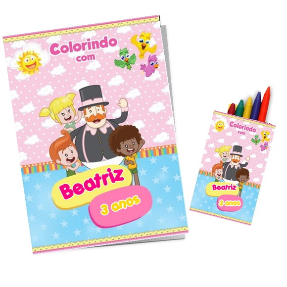 Kit 20 Mini Revista de Colorir - Mundo Bita Rosa