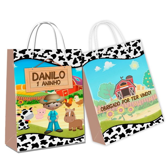 Kit 30 Sacolinha Surpresa - Fazendinha Menino 9