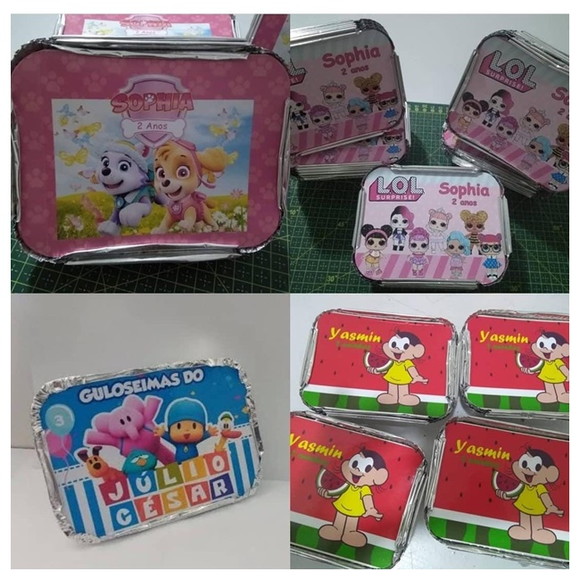 Kit 30 Marmitinha Personalizada - Fazemos Todos os Temas