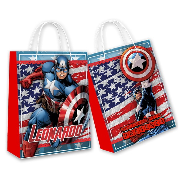 Kit 30 Sacolinha Surpresa - Capitão America 1