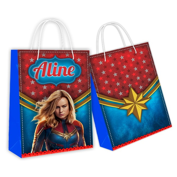 Kit 30 Sacolinha Surpresa - Capitã Marvel