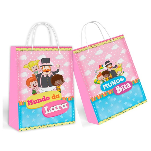 Kit 30 Sacolinha Surpresa - Mundo Bita Rosa