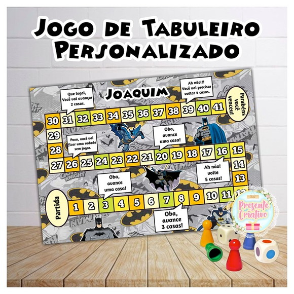 Kit 20 Jogo de Tabuleiro - Batman Adulto
