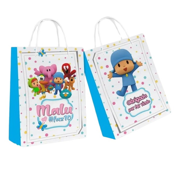 Kit 30 - Sacolinha Surpresa Pocoyo Menina