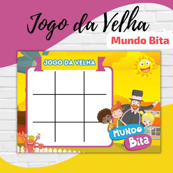 Kit 20 Jogo da Velha Personalizado - Mundo Bita 1