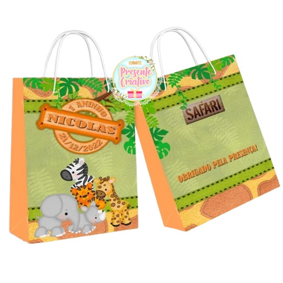 Kit 30 Sacolinha Surpresa Safari Menino 2