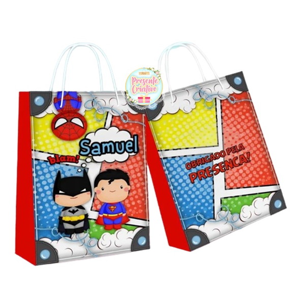 Kit 40 Sacolinha Surpresa Super Herois Cute