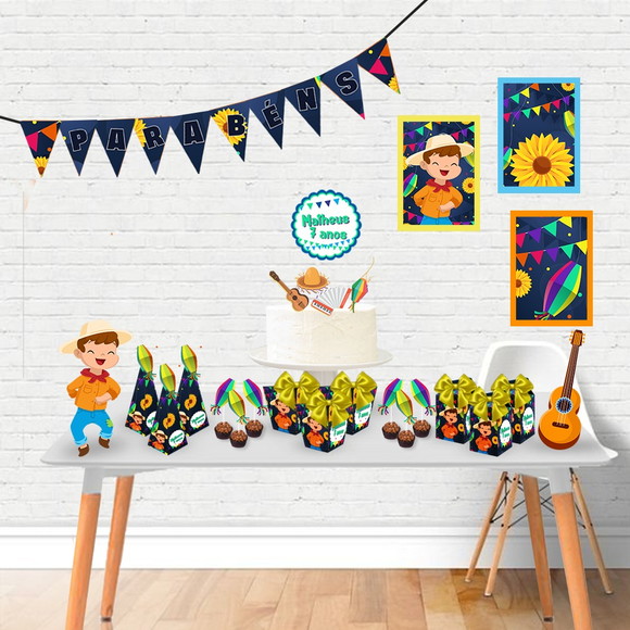 Kit Só Um Bolinho- Tema Arraia Menino