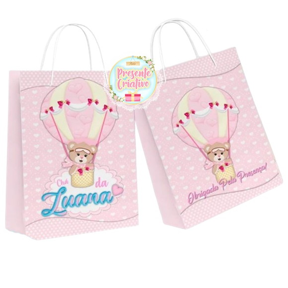 Kit 30 - Sacolinha Surpresa Ursinha Baloeira Menina