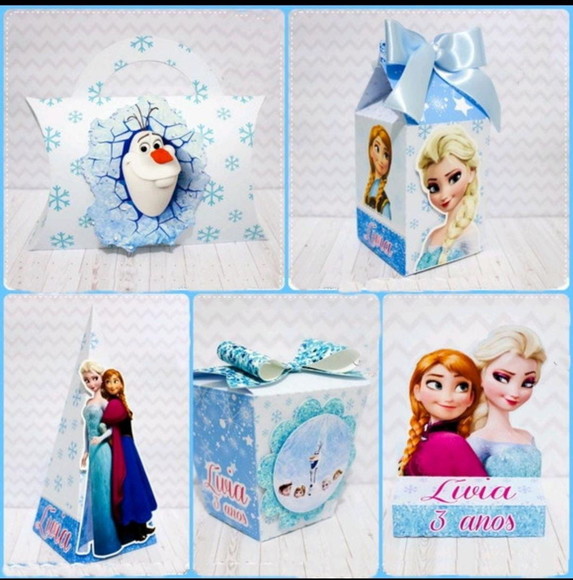 Festa Frozen- Kit Pegue e Monte - 50 Itens