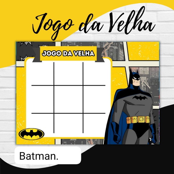 Kit 20 Jogo da Velha Personalizado - Batman