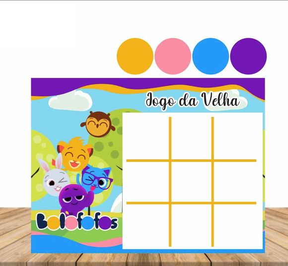 Kit 20 Jogo da Velha Personalizado - Bolofofos