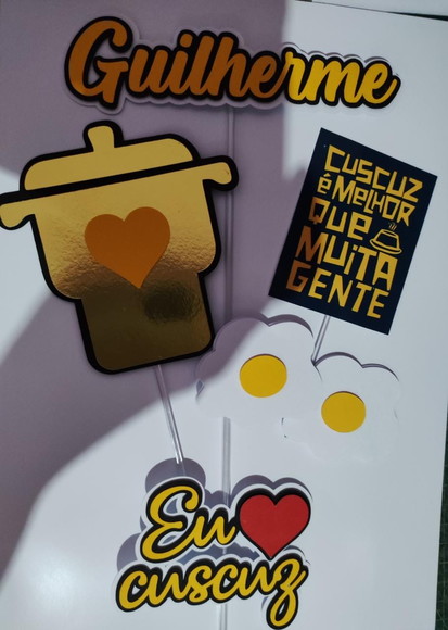 Topo de Bolo Tema Cuscuz