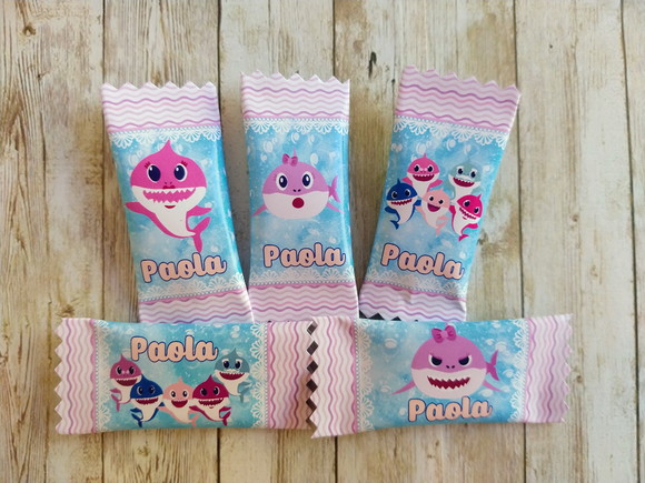 Balas Personalizadas - Baby Shark Rosa