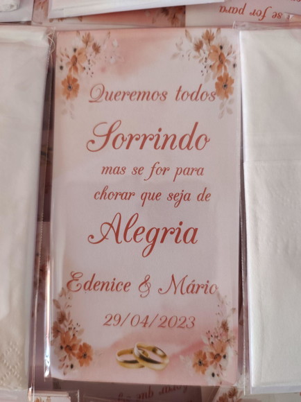 Lenço Lágrima de Alegria - Casamento