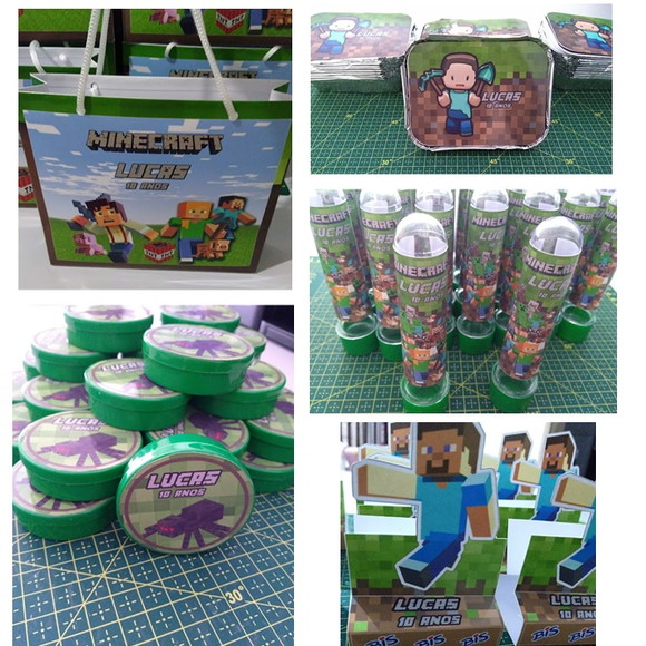 Kit Festa 50 Itens - Minecraft