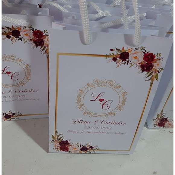 Kit 30 Sacola Casamento - Tamanho P