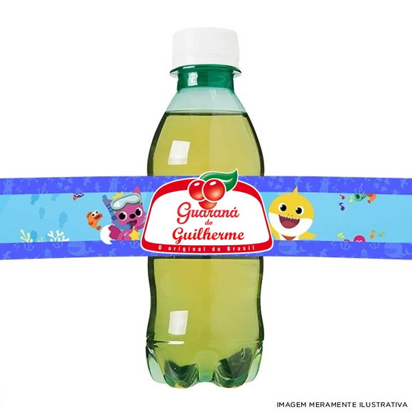 Rótulo Adesivo Refrigerante Baby Shark