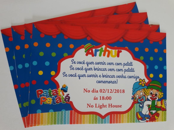 Convite Impresso Patati Patatá