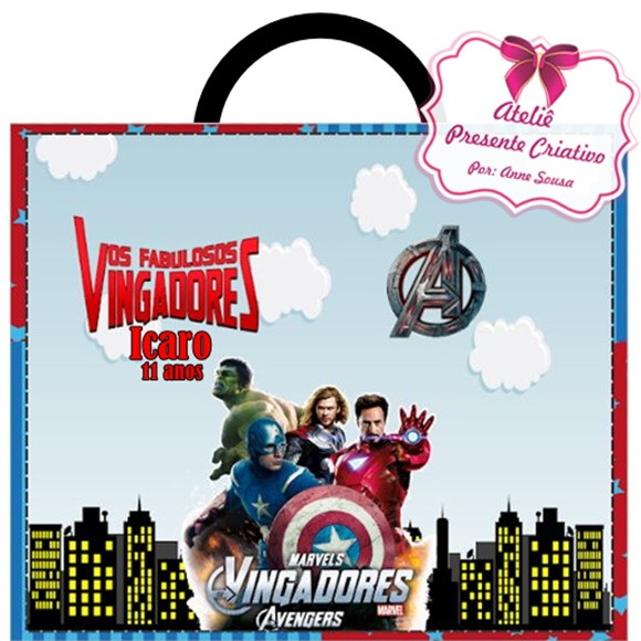 Kit 30 Sacolinha Surpresa Vingadores