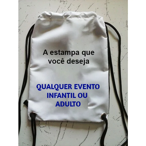 Mochila saco Sacochila Mochilinha Personalizada - Imagem 4