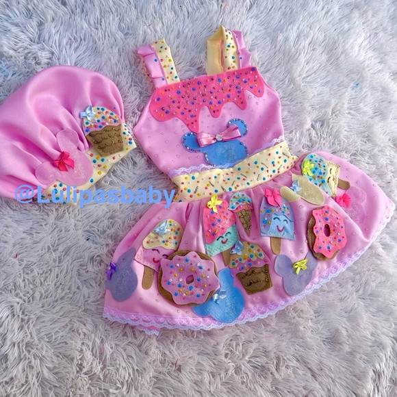 Vestido Infantil Doces Minnie
