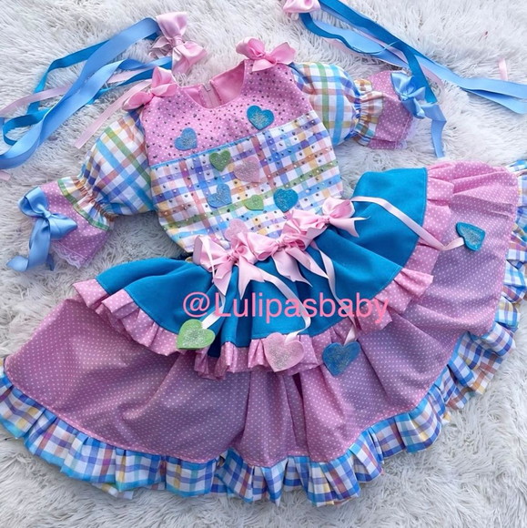 Vestido Junino Caipira Infantil