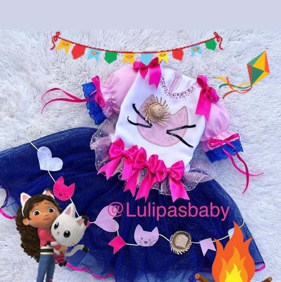 Vestido Junino a Casa Mágica da Gabby