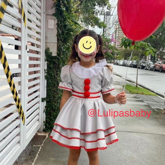 Fantasia Infantil Pennywise It a Coisa Hallowen