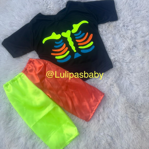 Fantasia Esqueleto Neon Menino