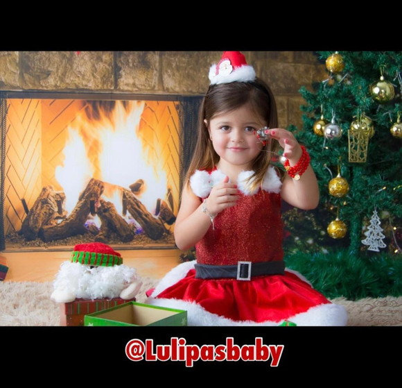 Vestido de Natal infantil mamãe noel