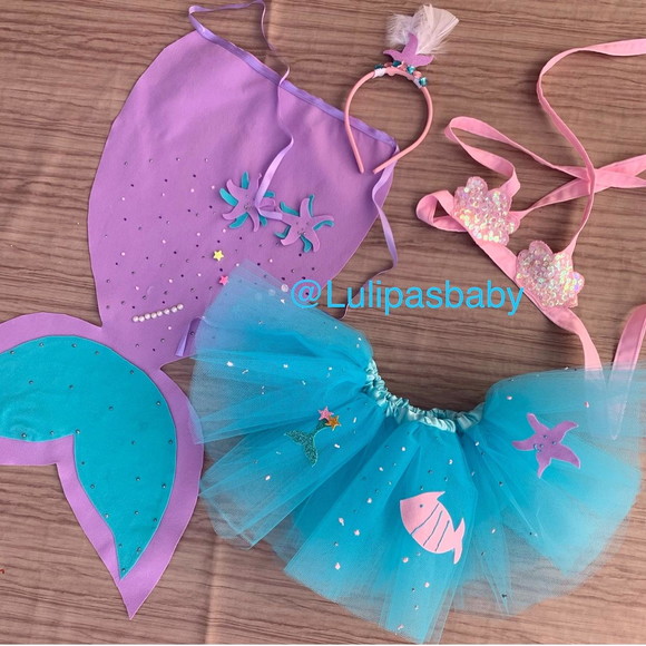 Roupa sereia infantil fantasia sereia