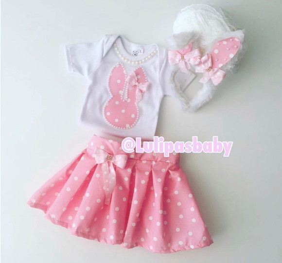 Roupa fantasia de Páscoa coelhinha infantil