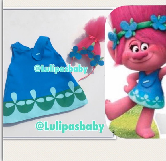 Fantasia trolls menina poppy