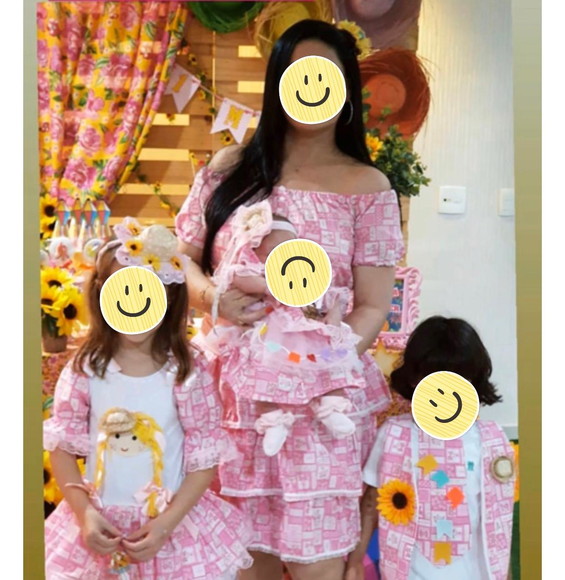 Vestido caipira infantil, vestido junino