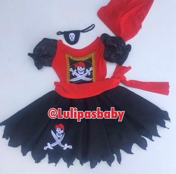 Fantasia de pirata menina