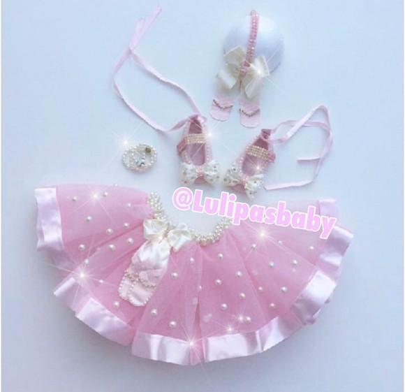 Saia tule tutu sapatilha faixa e trio de pulseiras