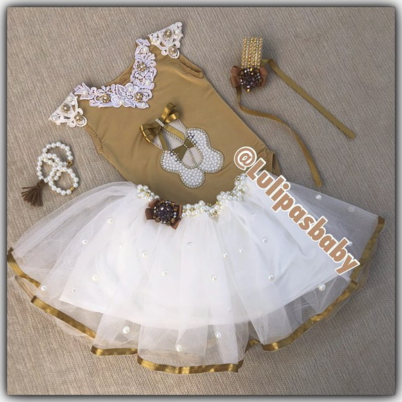 Fantasia de Bailarina Infantil (dourado)