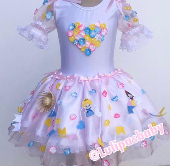 Vestido Junino Noivinha Vestido Caipira Infantil