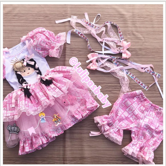 Vestido Junino, Vestido de Festa Junina Infantil