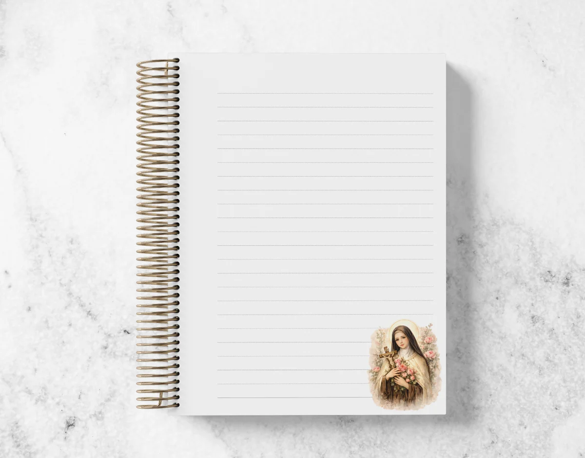 Caderno Católico Santa Teresinha Personalizado - Imagem 3