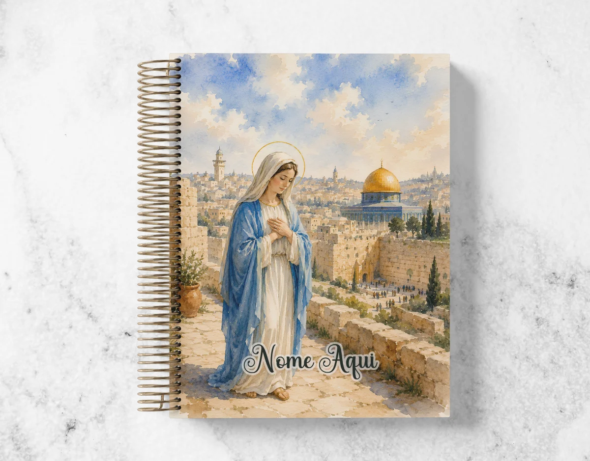 Caderno Católico Virgem Maria Personalizado