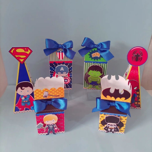 Kit 60 Peças Super Herois Cute
