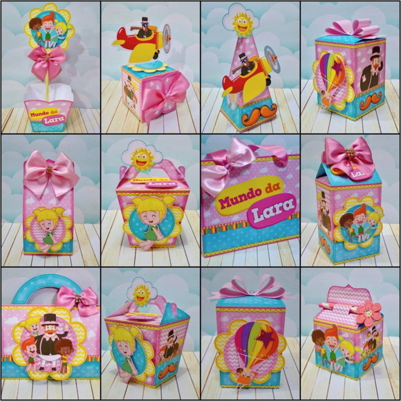 Kits Personalizados 30 Pçs Mundo Bita Rosa e 30 Homem Aranha