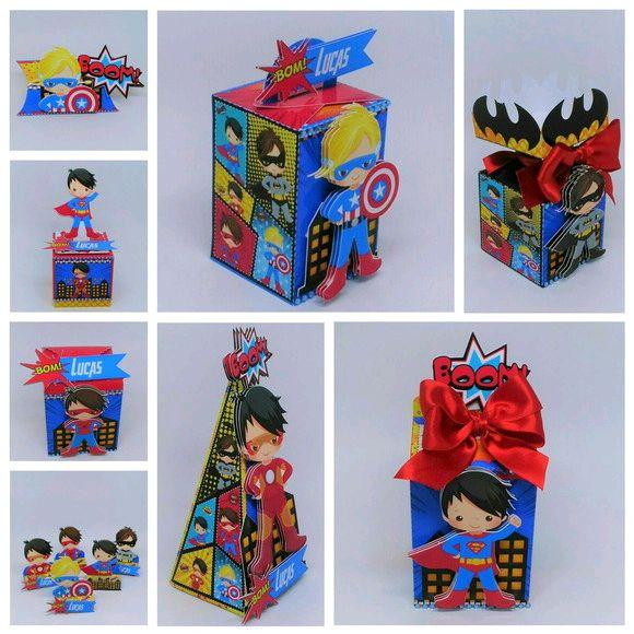 Kit 30 Pçs Super Heróis Cute